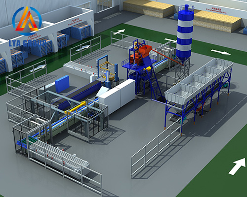 Fully automatic wet material pouring production line